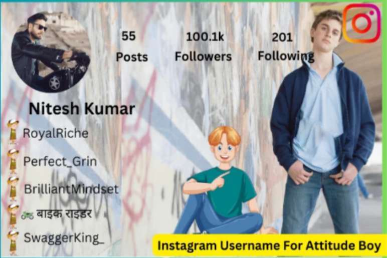 Instagram Names For Boy to Next Door And Attitude Boys